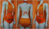 Samba Show Bodysuit Fringes-Orange - BrazilCarnivalShop