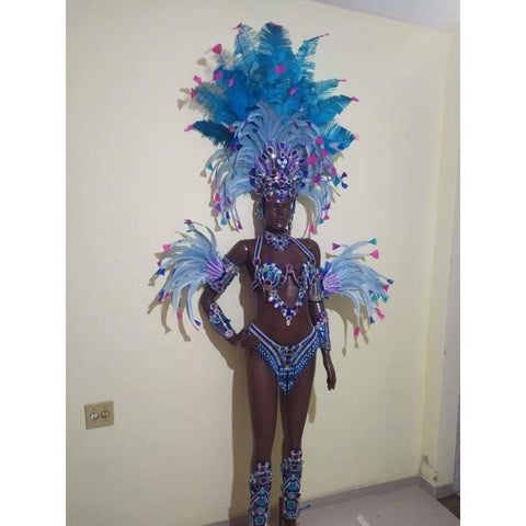 Brittany Blue Luxury 10 Piece Bikini Samba Costume