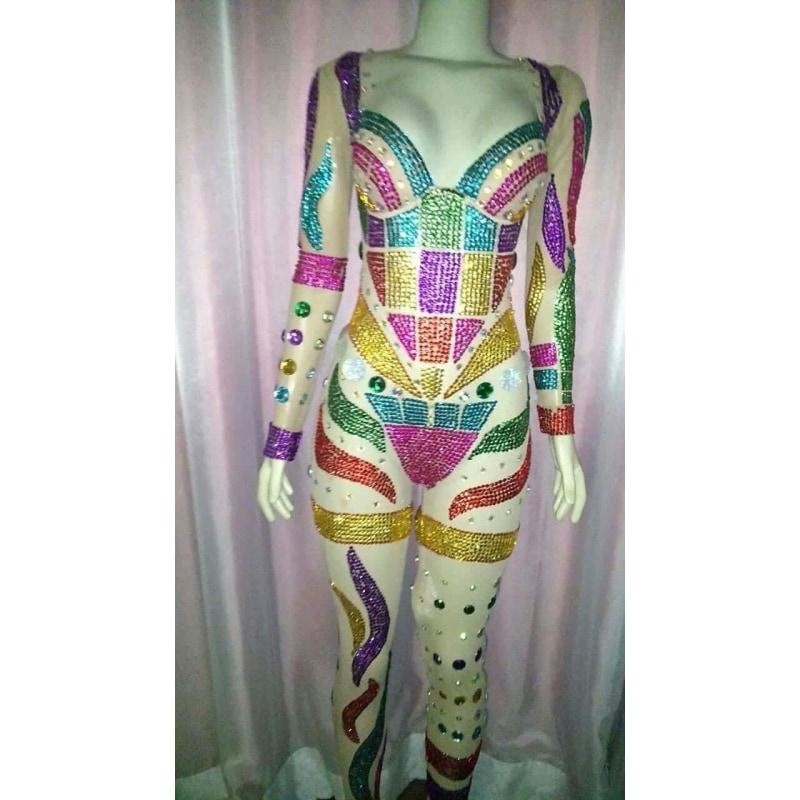 Branco Bling Samba Diva Crystal Full Body - BrazilCarnivalShop