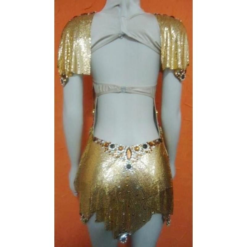 Golden Mesh Passista Wear Trikini - BrazilCarnivalShop