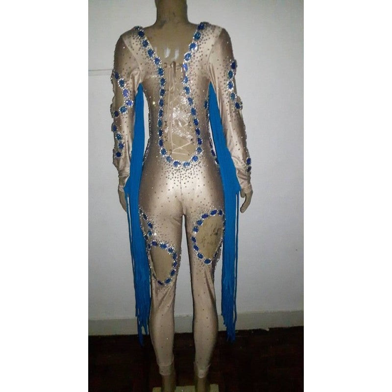 Isadora Catsuit Fringes Show Wear - BrazilCarnivalShop