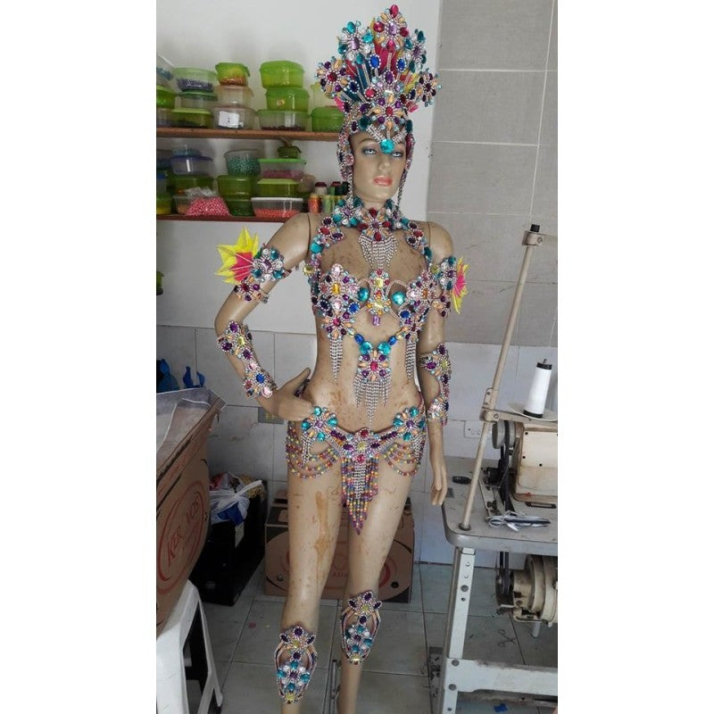 Colors Delight Samba Complete 10 Piece Costume - BrazilCarnivalShop