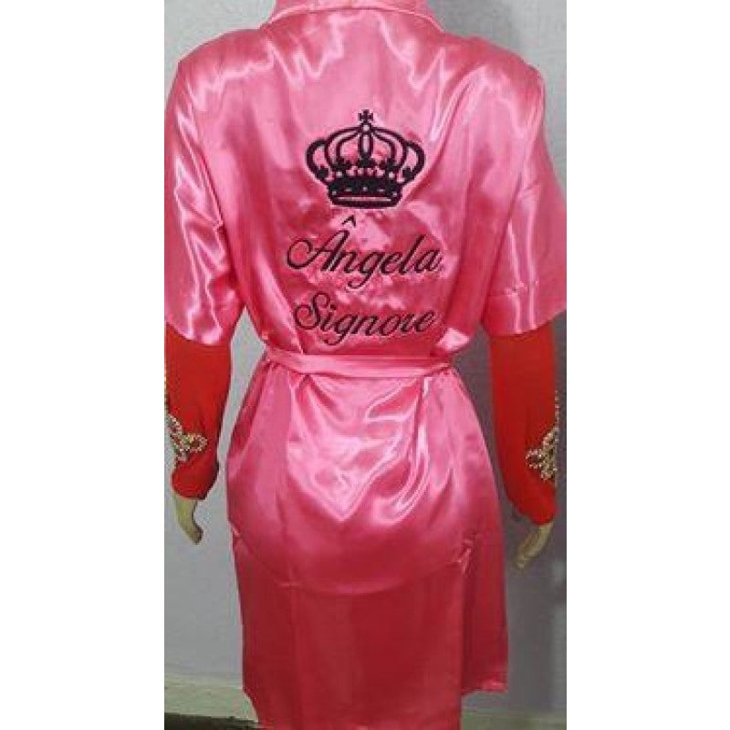 Monogram Passista, Diva, Queen Satin Show Costume Robe - BrazilCarnivalShop