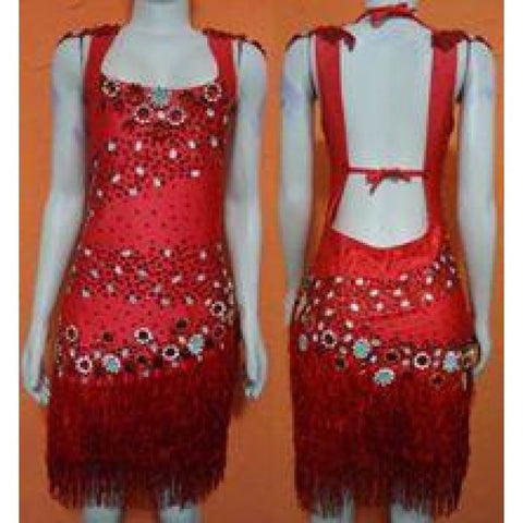Red Lace Samba Shine Dress
