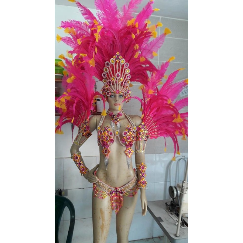 Pink Topaz Samba Complete 10 Piece Costume - BrazilCarnivalShop