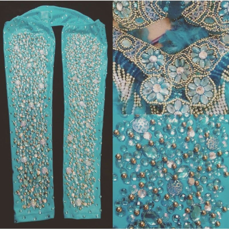 Azul Claro Arm Sleeves Bolero Style - BrazilCarnivalShop