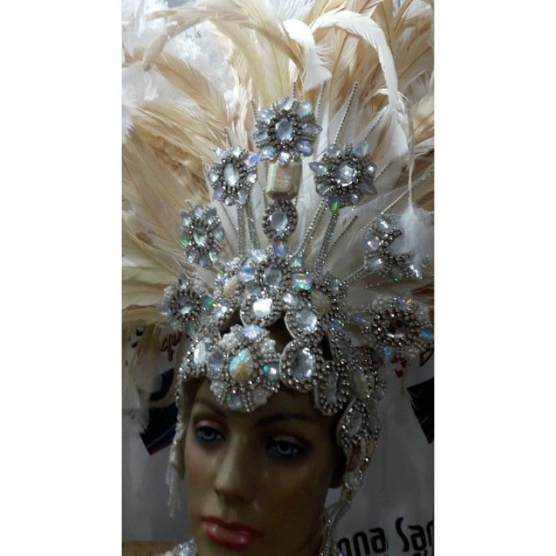 White Wonder Samba Complete 10 Piece Costume - BrazilCarnivalShop