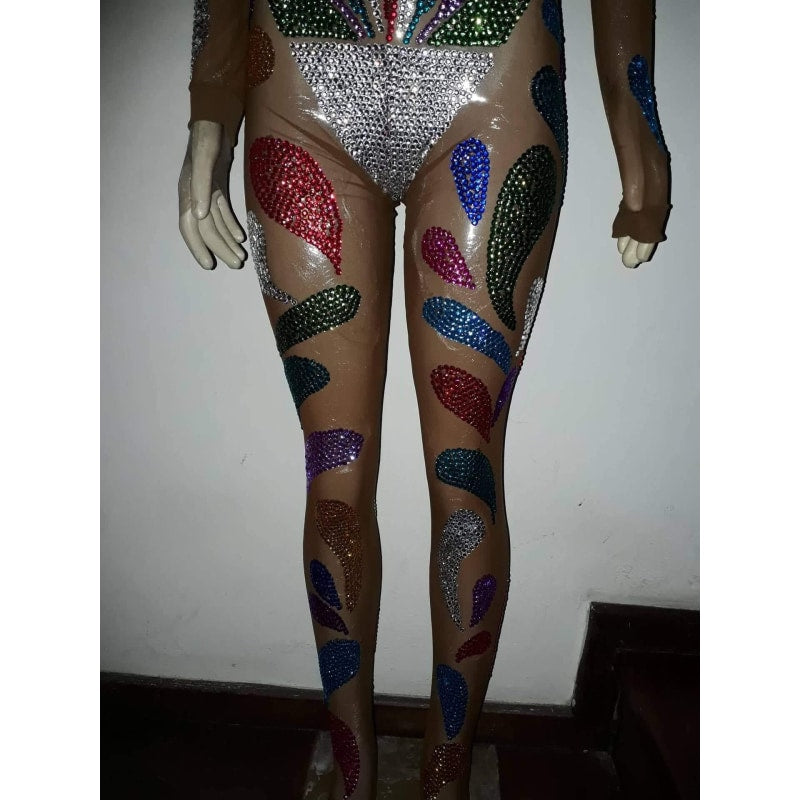 Light Brown Bling Samba Diva Crystal Full Body - BrazilCarnivalShop