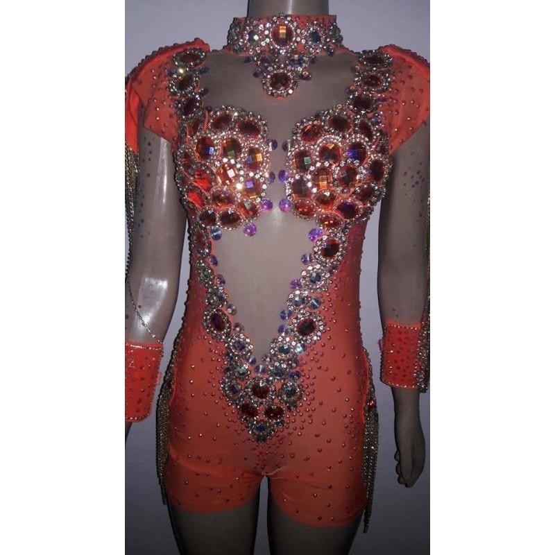 Gleam Radiance One Piece Romper Sparkler - BrazilCarnivalShop