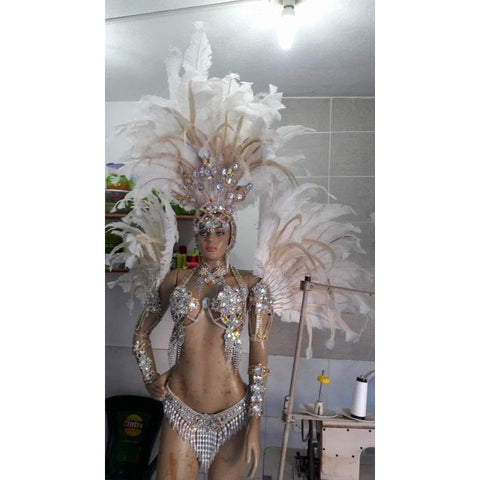 Blanco Rainha Luxo Samba Costume