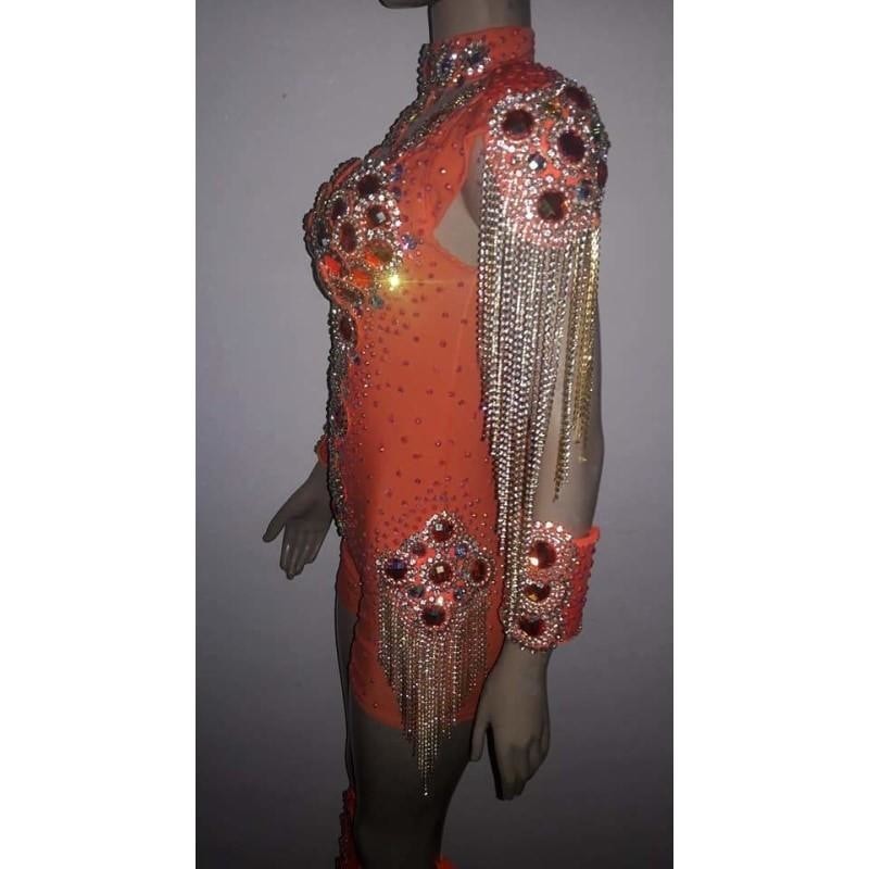 Gleam Radiance One Piece Romper Sparkler - BrazilCarnivalShop