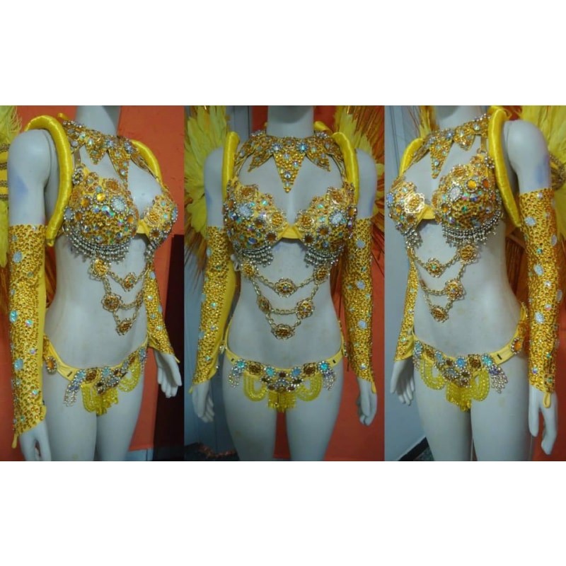 Ouro Drum Queen Samba Costume
