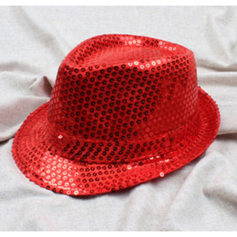 Led Fedora Sequined Adult Samba Show Hat - Various Colors