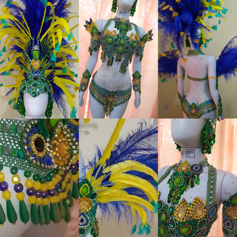 Mangueira Sun & Moon Samba Complete 10 Piece Costume