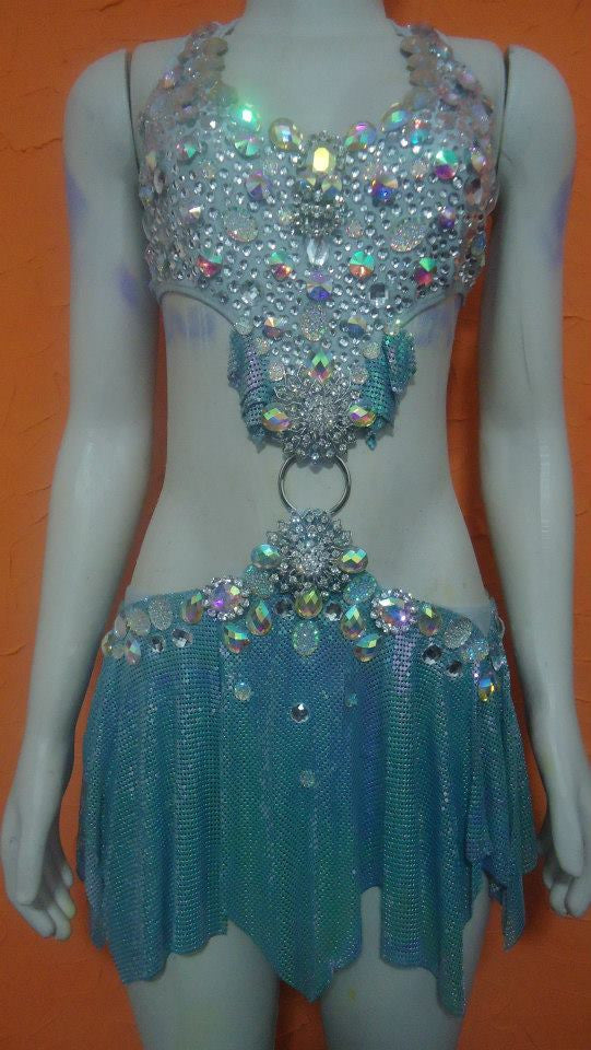 Azure Samba Luxury Dance Wear