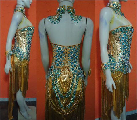Samba Pageant Cleo Show Diva + Necklace and Bracelet - BrazilCarnivalShop