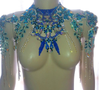 Extreme Brilliance Samba Show Dancer Necklace - Blue - BrazilCarnivalShop