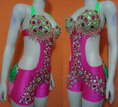 Suzanna Rhinestone Samba Shine Dress