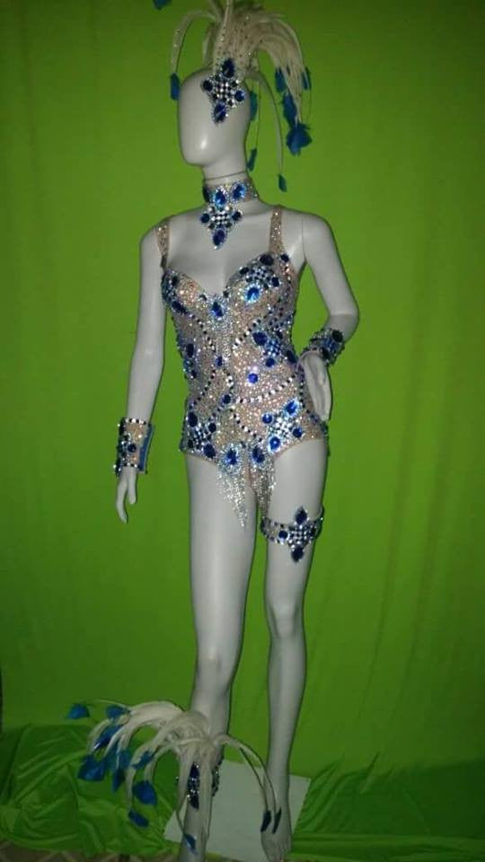 Complete Luminous Show Time One Piece Leotard Set - BrazilCarnivalShop