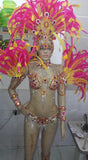 Hot Pink, Orange & Yellow Samba Complete 10 Piece Costume - BrazilCarnivalShop