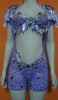 Lilac Laced Mesh Sparkling Passista Wear. - BrazilCarnivalShop