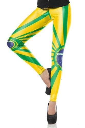 Brazil Flag Legging Rays - BrazilCarnivalShop