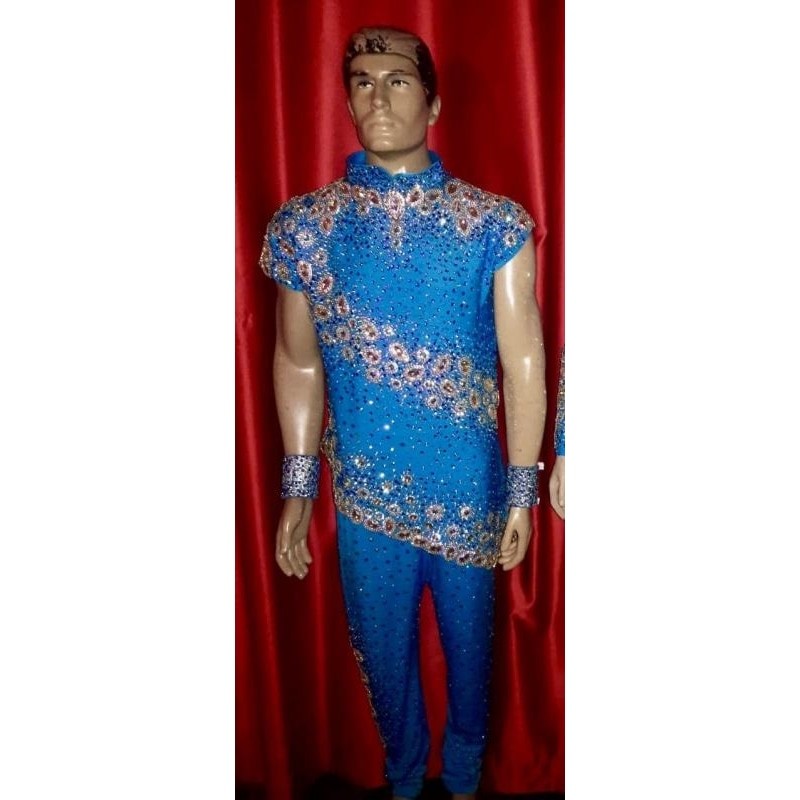 Bollywood Man Blue & Red Costume Bollywood Man Blue & Red Costume