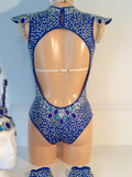 Blue Bodysuit Covered up Samba Costume - BrazilCarnivalShop