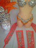 Super Gem Orange Crystal Samba Costume - BrazilCarnivalShop