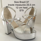 Classic Professional Samba Shoes, Over Crossed Straps, Open Toes -36/37 - BrazilCarnivalShop