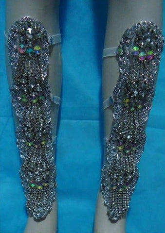 Extreme Brilliance Samba Show Dancer Necklace - Green & Blue