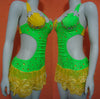 Brazil Costume Dance Samba Amarelo e Verde - BrazilCarnivalShop