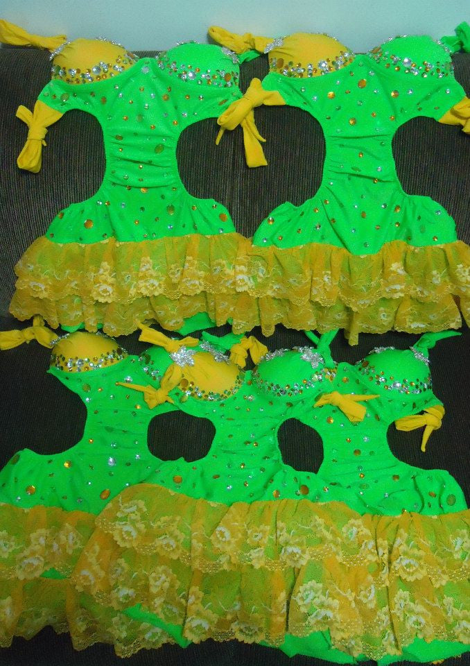 Brazil Costume Dance Samba Amarelo e Verde - BrazilCarnivalShop