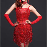 Natalia Sequined Princess Sparkling Fringes Dress - BrazilCarnivalShop