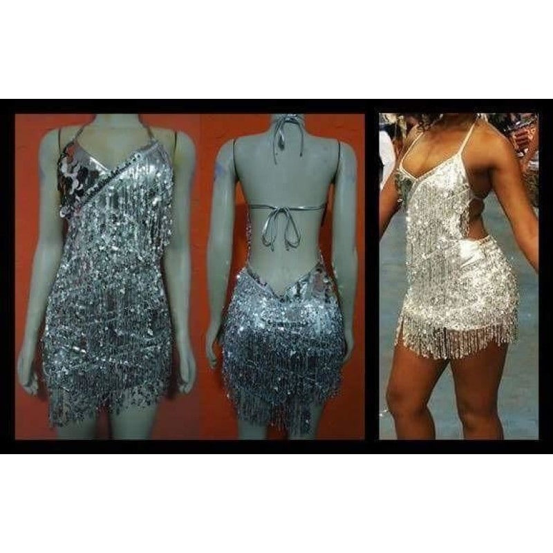 Sequin Tassel Samba Dress freeshipping - BrazilCarnivalShop