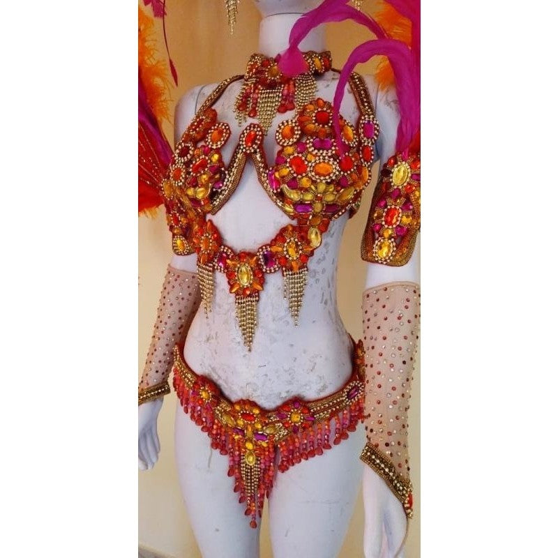 Fogo Rosa Luxurioso Samba Costume - BrazilCarnivalShop