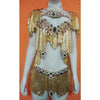 Golden Mesh Passista Wear Trikini - BrazilCarnivalShop
