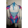 Fluorescent Electric Blue/Pink One Piece Samba Show - BrazilCarnivalShop