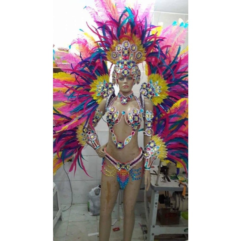 Majestic Colors Rainha Complete 11 Piece Samba Costume - BrazilCarnivalShop