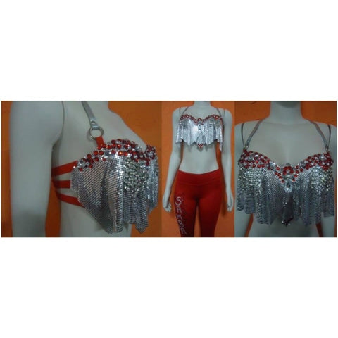 Samba Show Bodysuit Fringes-Orange