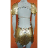 Golden Mesh Passista Wear Trikini - BrazilCarnivalShop