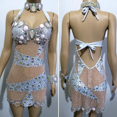 Natalia Sequined Princess Sparkling Fringes Dress