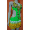 Brazil Costume Dance Samba Crystal Shine Amarelo e Verde - BrazilCarnivalShop