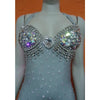 Silver & White Estrelas Body Suit Samba Lá. - BrazilCarnivalShop