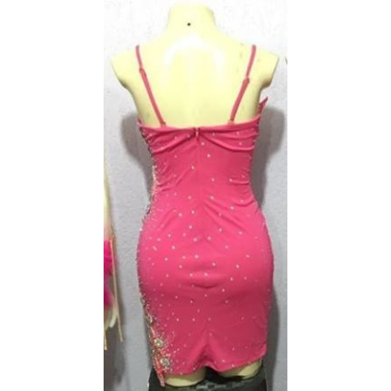 Princesa do Samba Pink Strappy Passista Dress - BrazilCarnivalShop