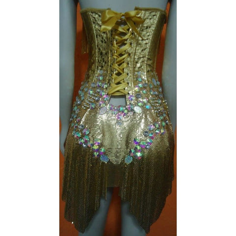 Passista de Ouro Samba no Pé Fringes Dress Corset - BrazilCarnivalShop