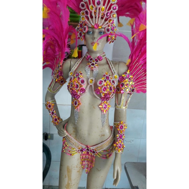 Pink Topaz Samba Complete 10 Piece Costume - BrazilCarnivalShop