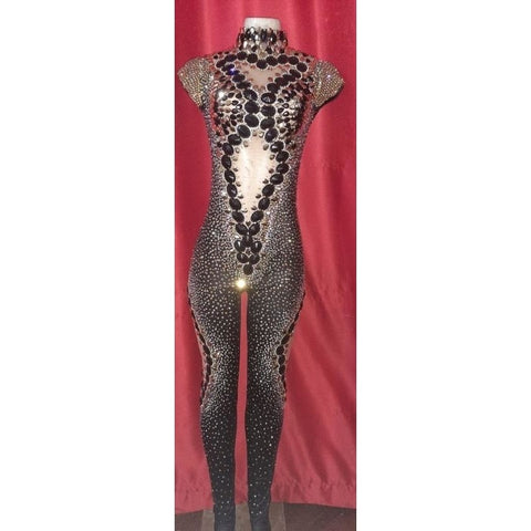 Queen Jeweled Fishnet Bodystocking