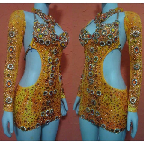 Melissa Gafieira Sequin & Ruffled Dance Dress