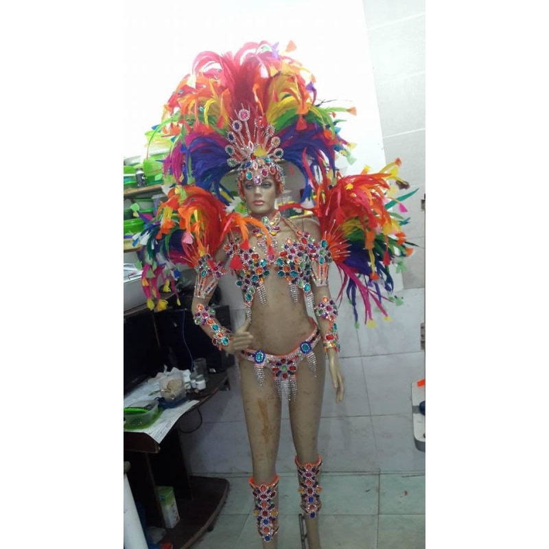 Candy Rainbow Samba Complete 10 Piece Costume - BrazilCarnivalShop